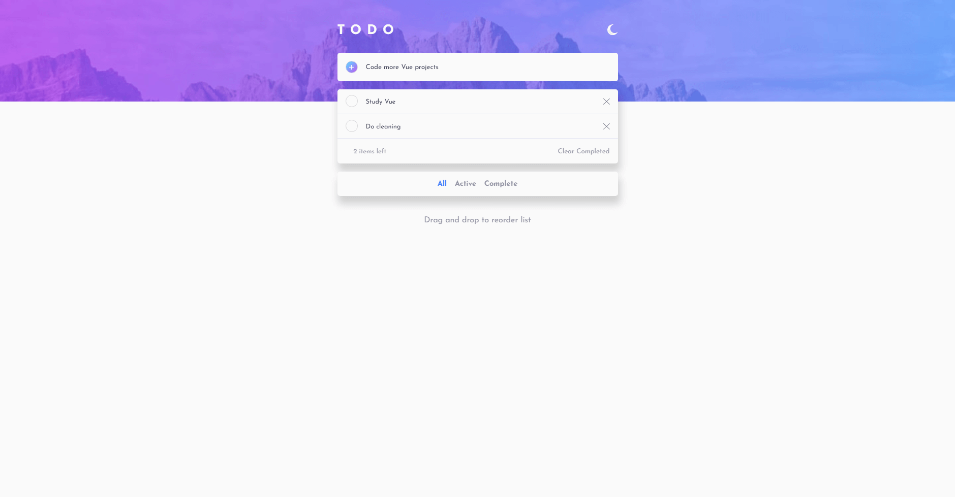 Todo Vue - Project Image